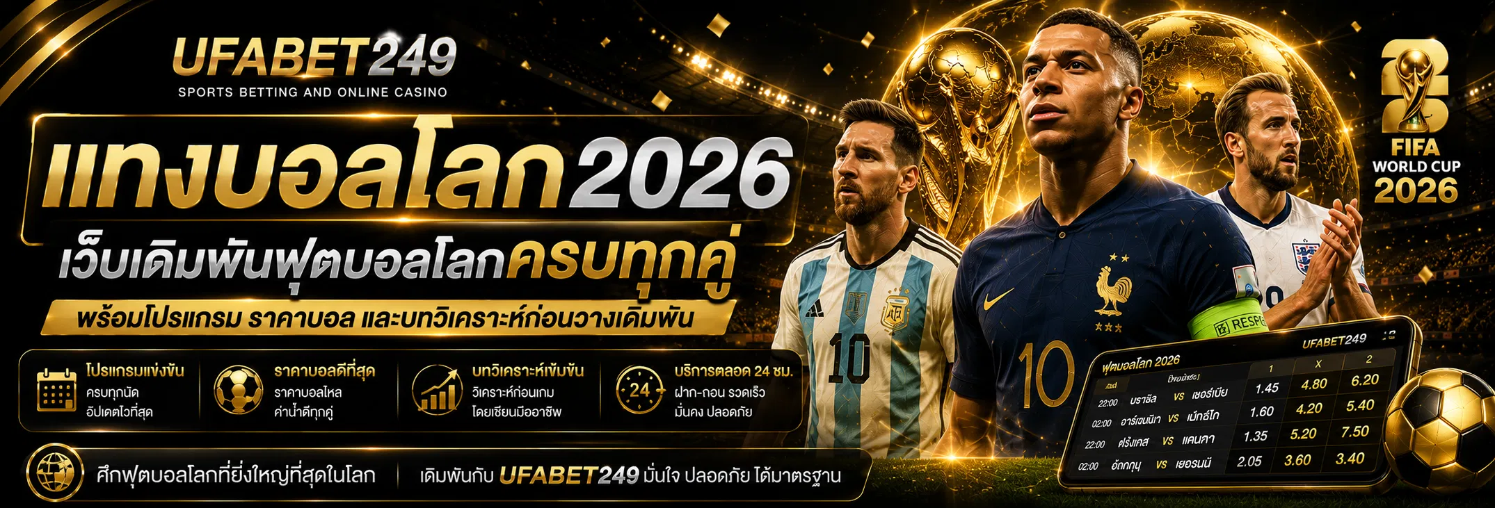 แทงบอลโลก 2026 เว็บเดิมพันฟุตบอลโลกครบทุกคู่